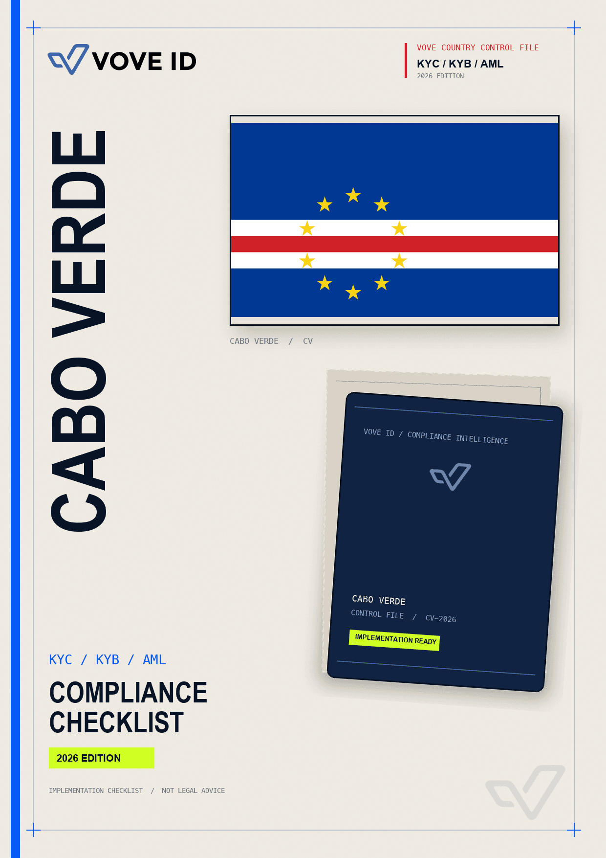 الرأس الأخضر KYC, KYB and AML compliance checklist cover
