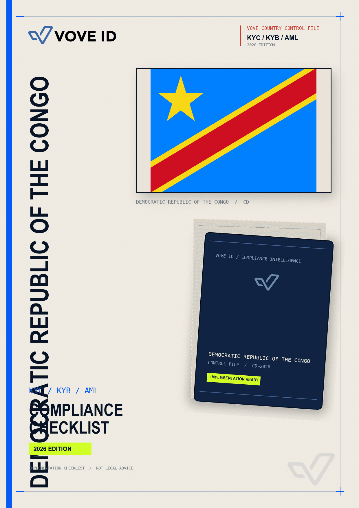 Democratic Republic of the Congo KYC, KYB and AML compliance checklist cover
