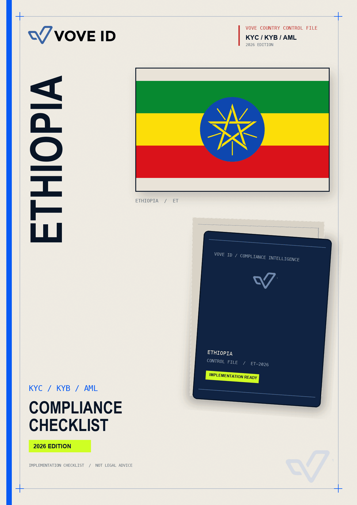 Ethiopia KYC, KYB and AML compliance checklist cover