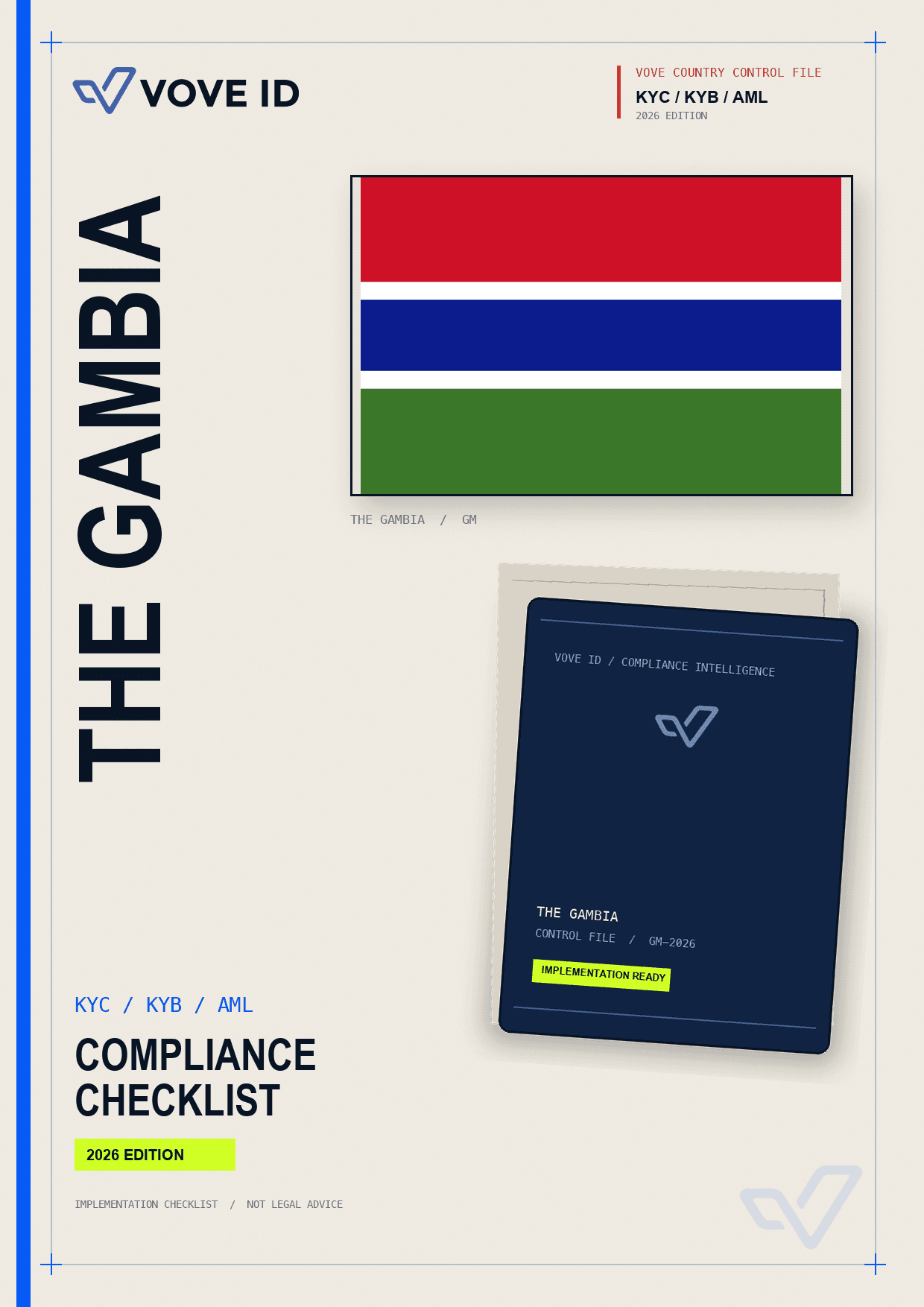 غامبيا KYC, KYB and AML compliance checklist cover