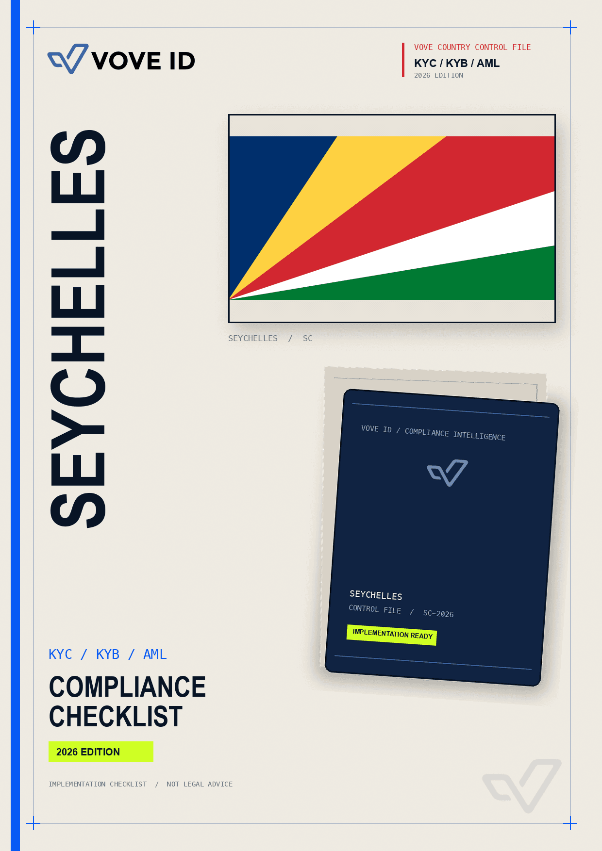 Seychelles KYC, KYB and AML compliance checklist cover