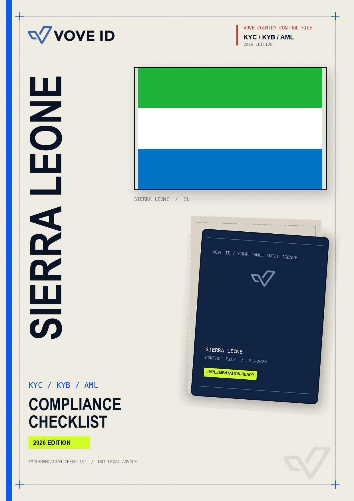 سيراليون KYC, KYB and AML compliance checklist cover
