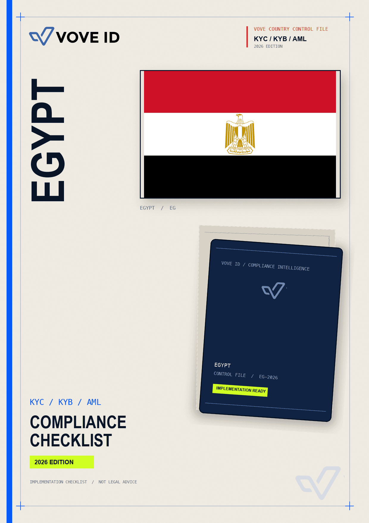 Egypt KYC, KYB and AML compliance checklist cover