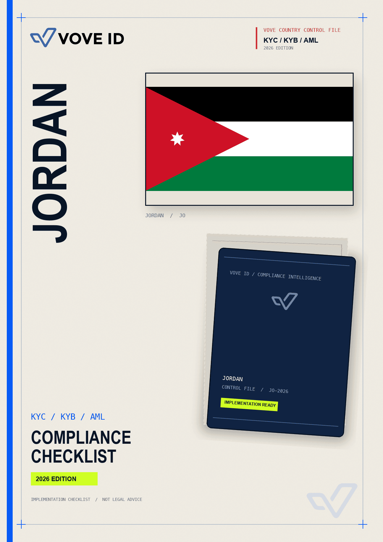 Jordan KYC, KYB and AML compliance checklist cover