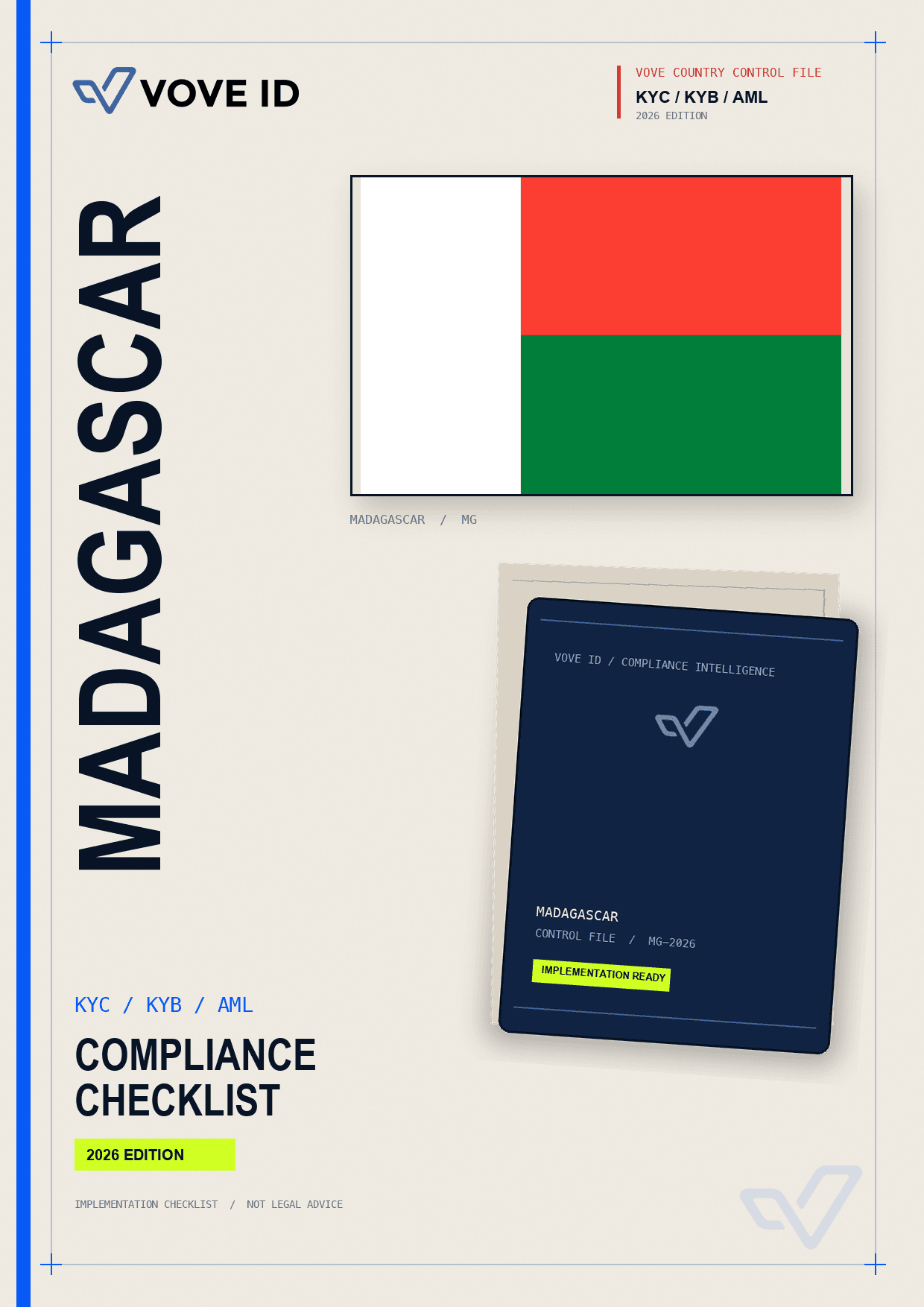 Madagascar KYC, KYB and AML compliance checklist cover