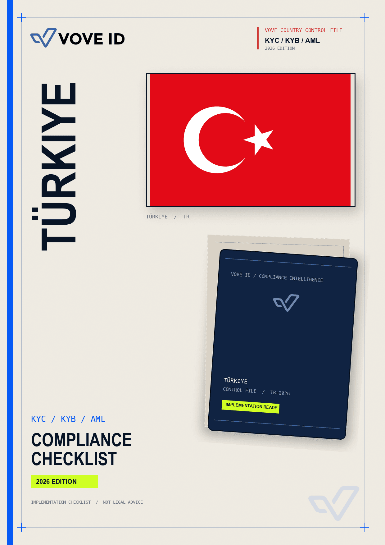 Türkiye KYC, KYB and AML compliance checklist cover