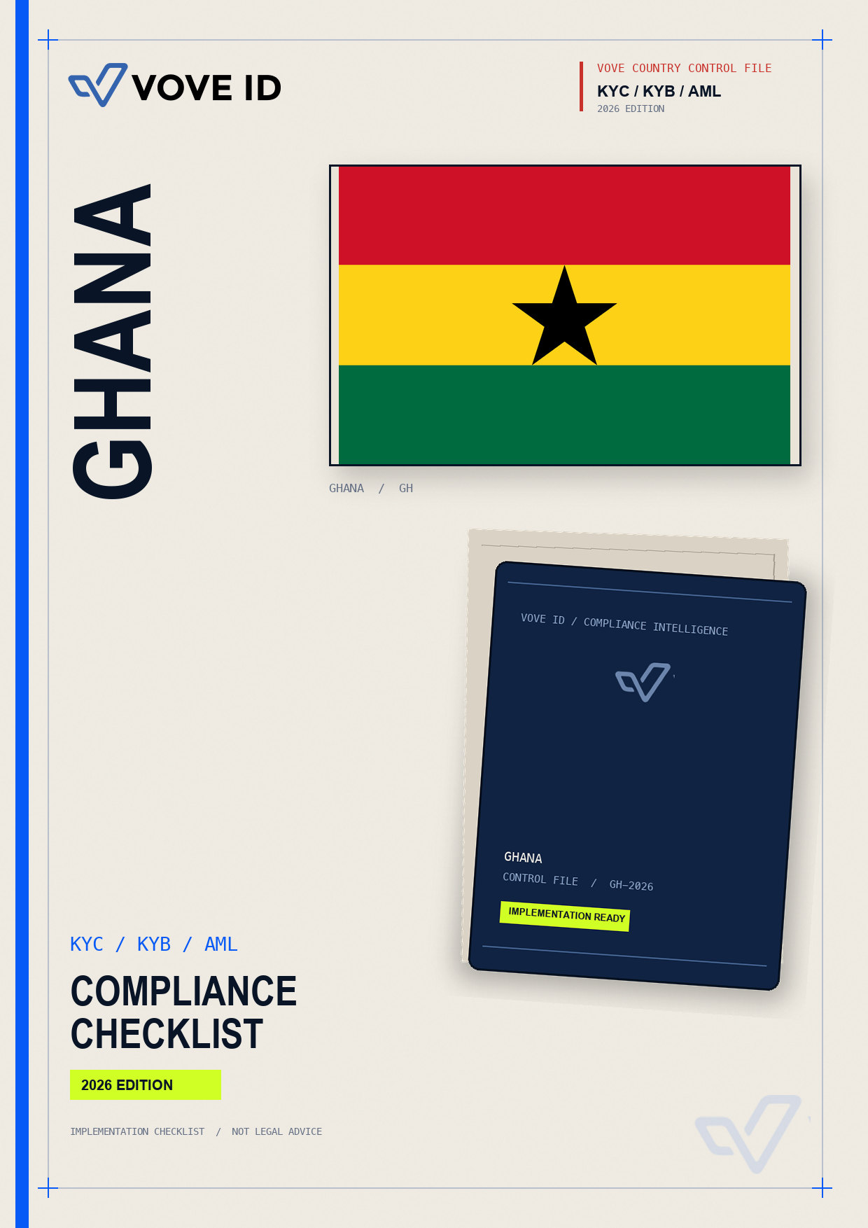غلاف قائمة VOVE ID للامتثال KYC وKYB وAML الخاصة بـ غانا